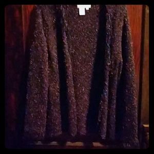 Confetti fringe Coldwater Creek cardigan